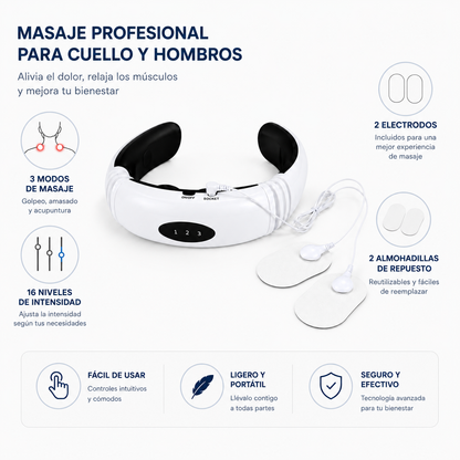 Masajeador de cuello y espalda electromagnético